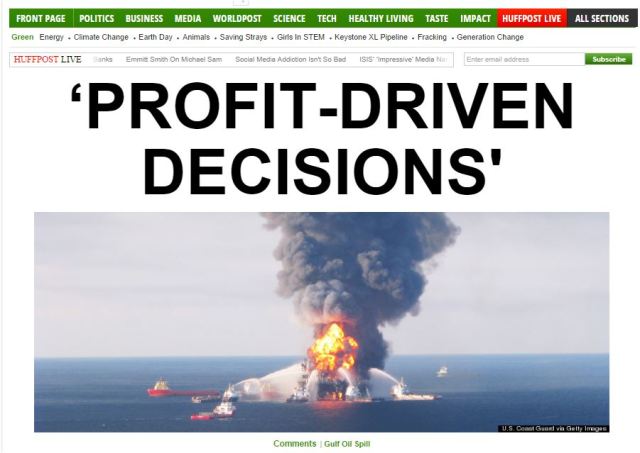 huff post green profit drfiven decisions gulf of mex